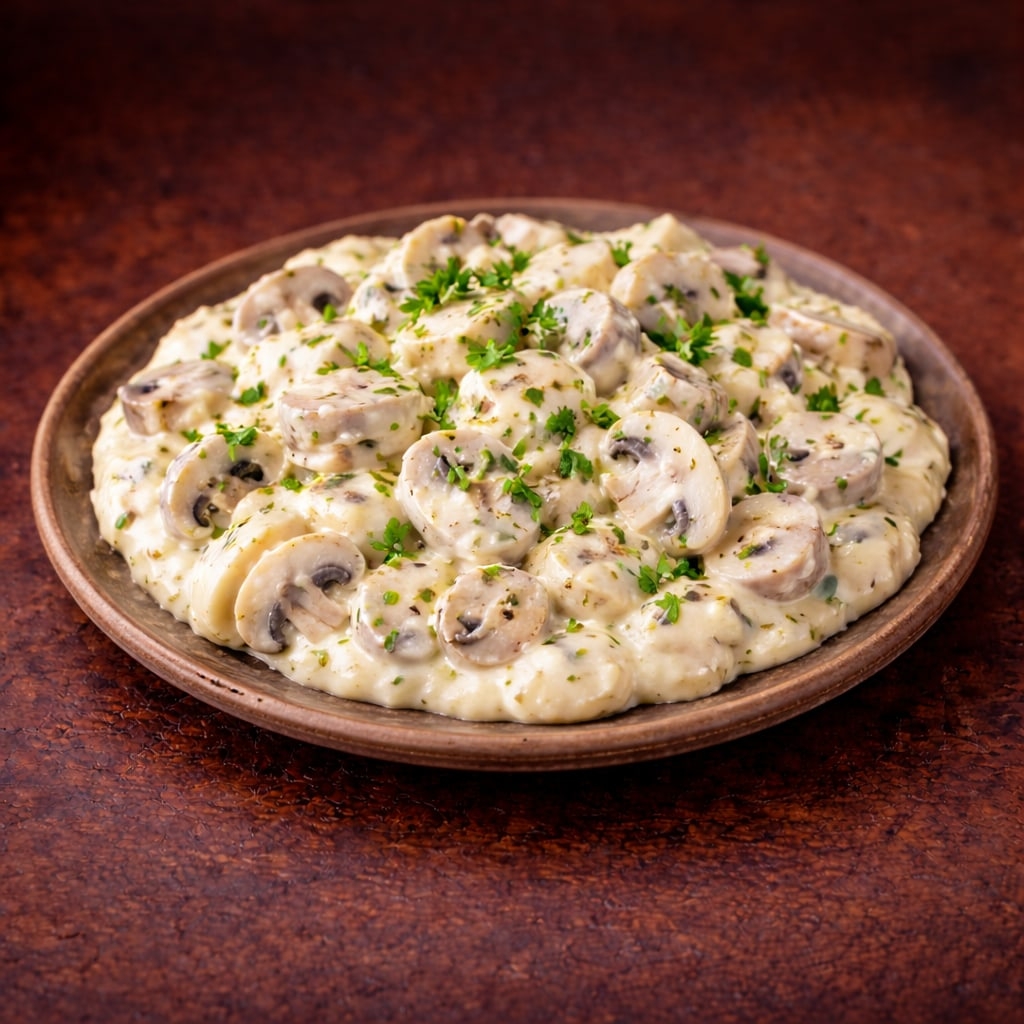 Грибы в плавленом сыре к блинам