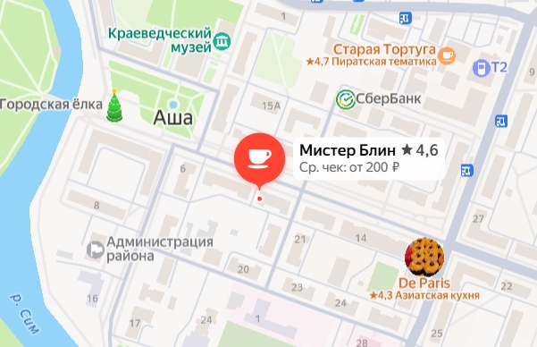 Карта Мистер Блин