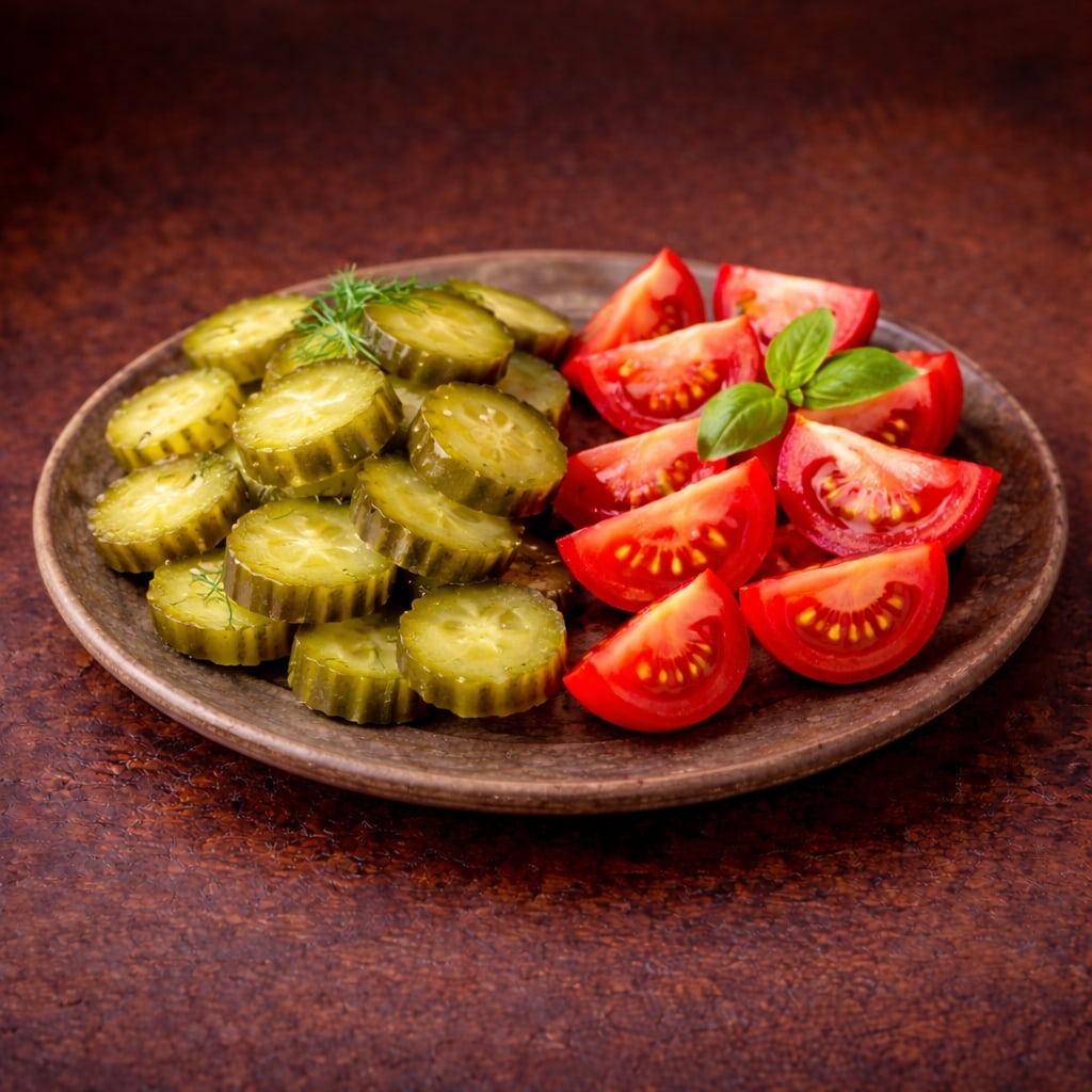 Солёный огурчик / помидор к блинам